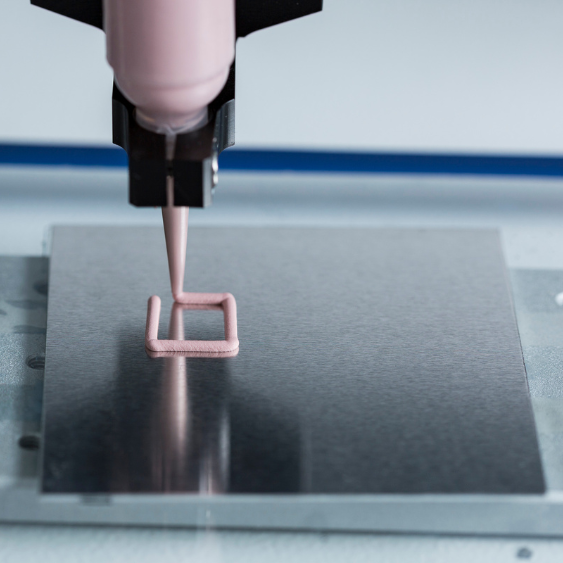 One-part hybrid thermal materials for IGBT dispensing
