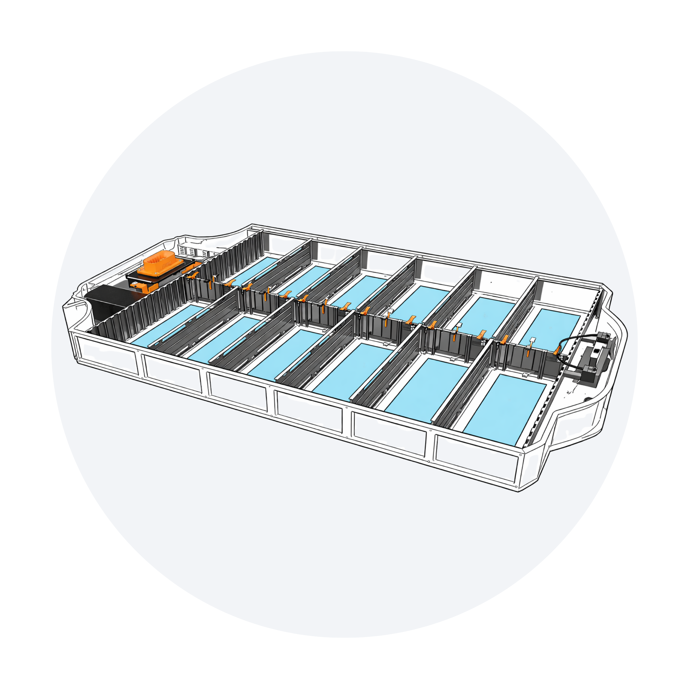 Thermal interface materials applied between battery module and cold plate for efficient heat transfer in liquid-cooled EV battery packs