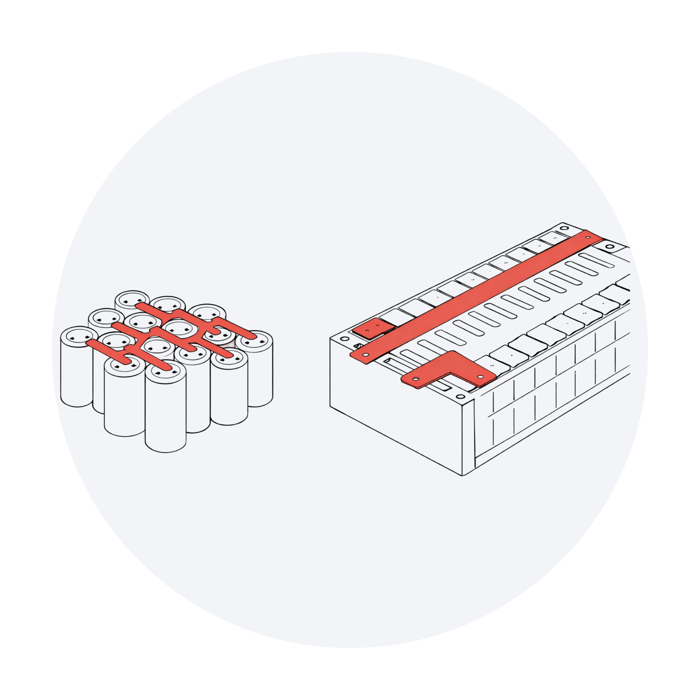 Dielectric coatings and insulating materials used on busbars and interconnects to prevent short circuits in high-voltage battery systems