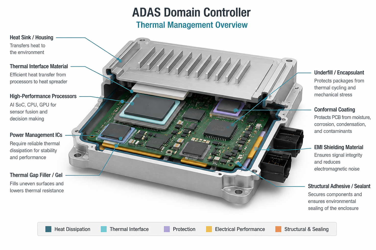 ADAS domain controller thermal management