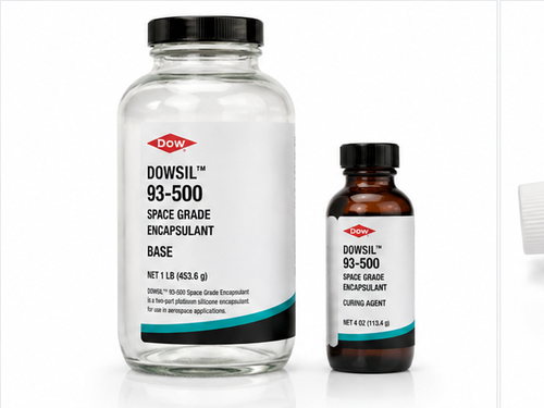 product photo of a Dow DOWSIL 93-500 Space Grade Encapsulant two-part kit, studio lighting on white background, 500x375