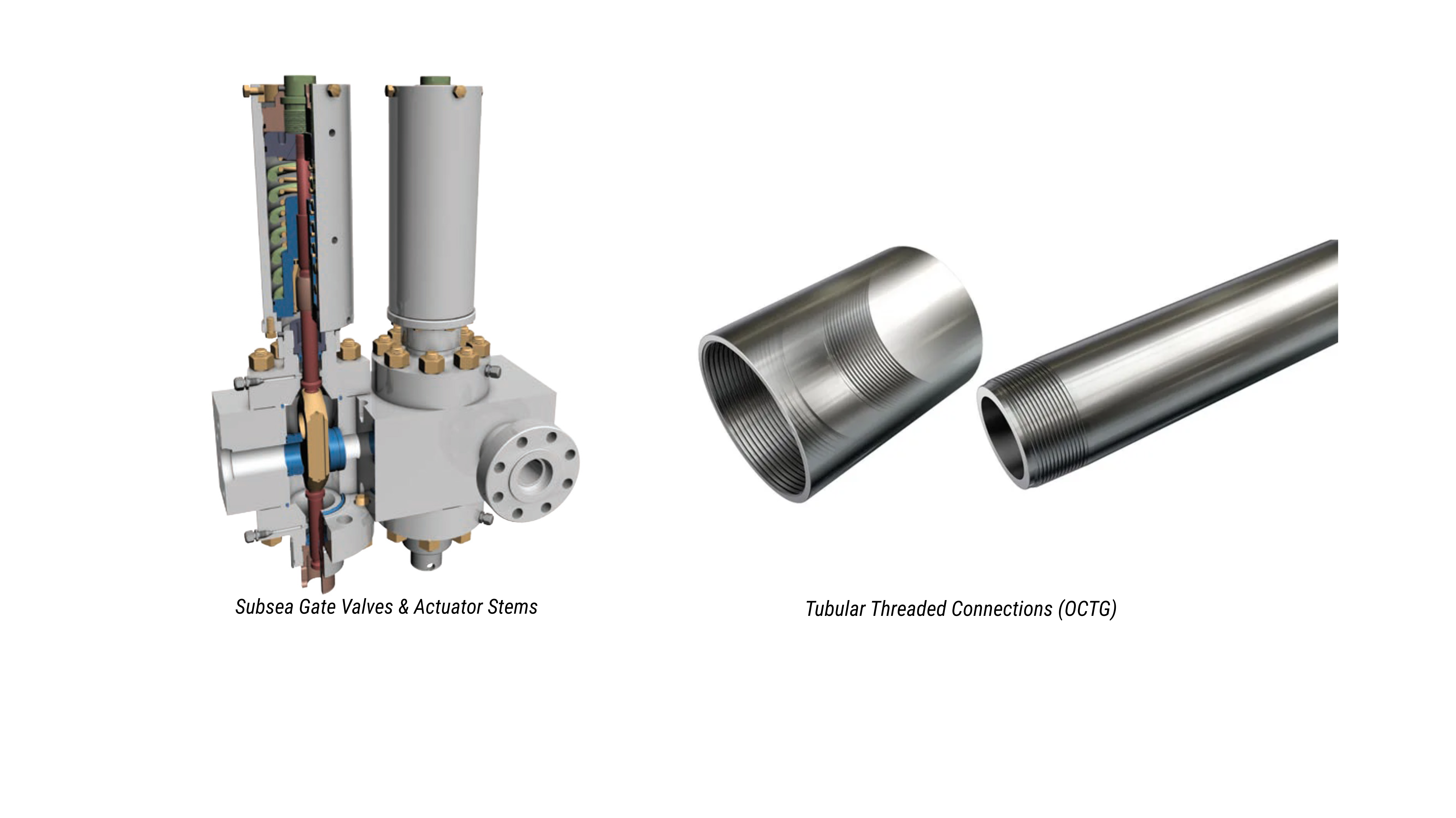 Tubular threaded connections (OCTG)