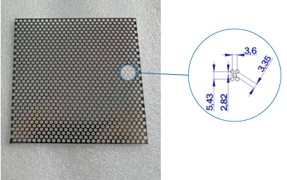 Perforated Ni Sheet with Round Openings