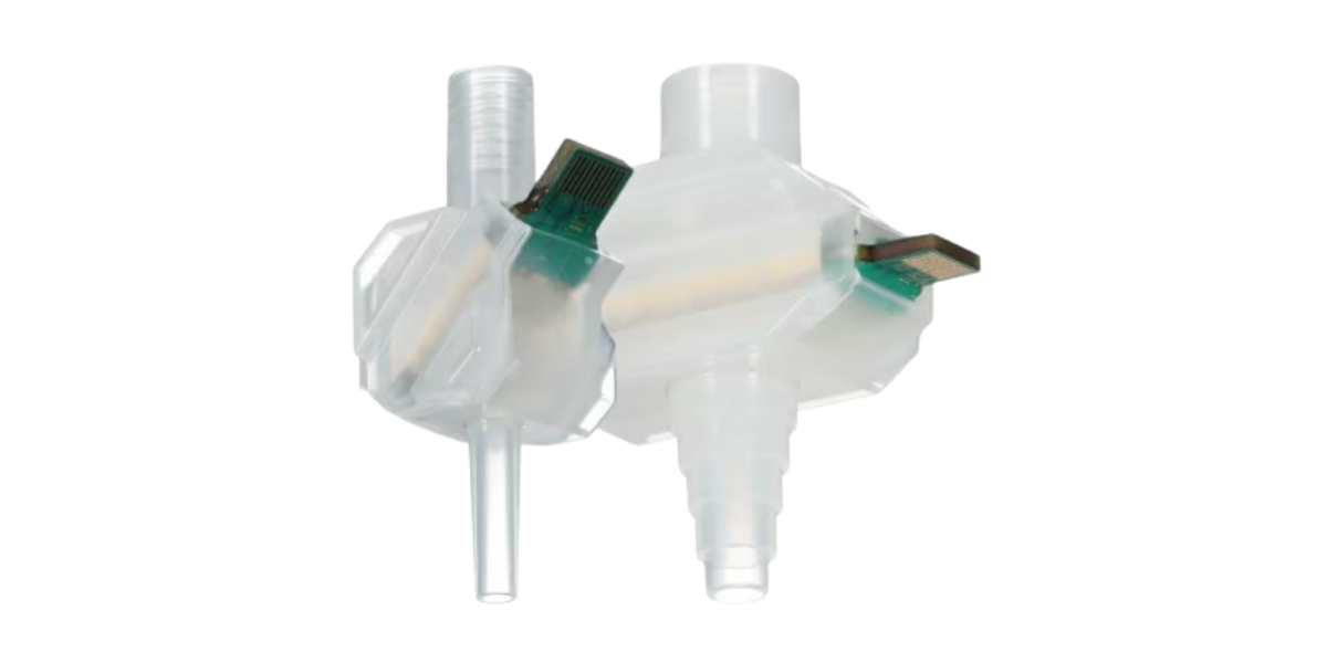 Disposable in-line adhesive mix sensor installed in a two-part adhesive dispensing line to measure mix quality in real time