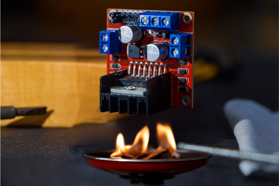 Flame resistant module encapsulation sealing